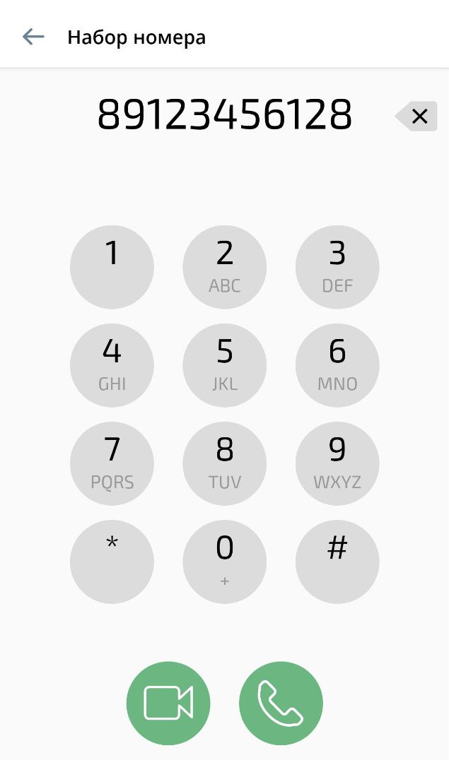 Набор номера