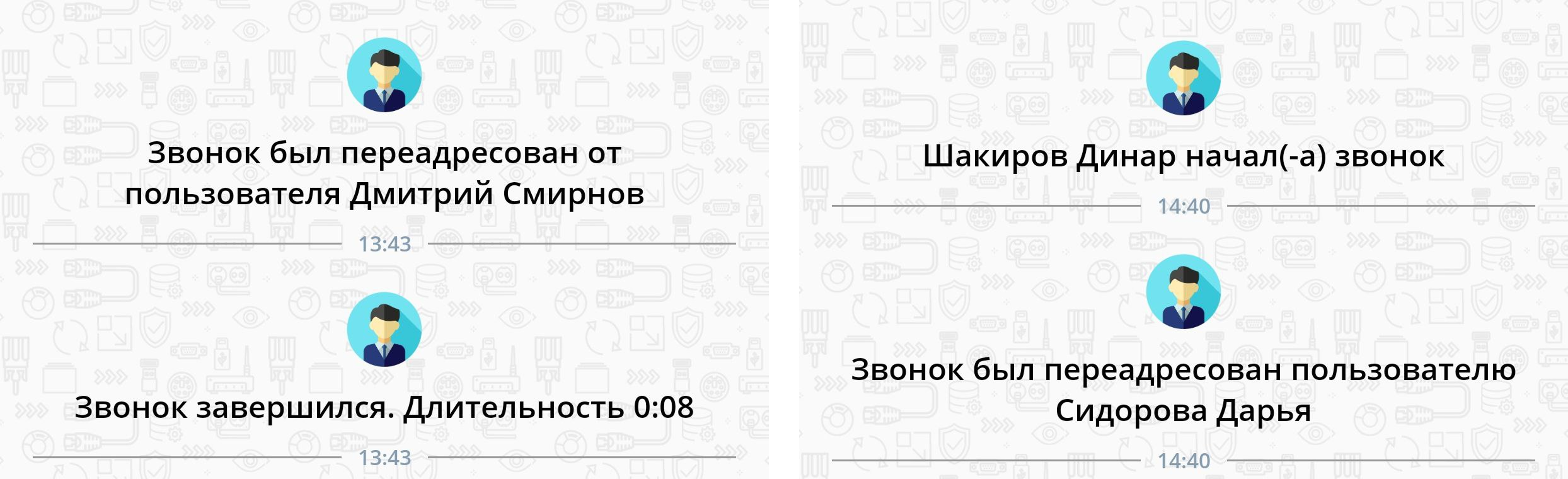 Уведомление в чате