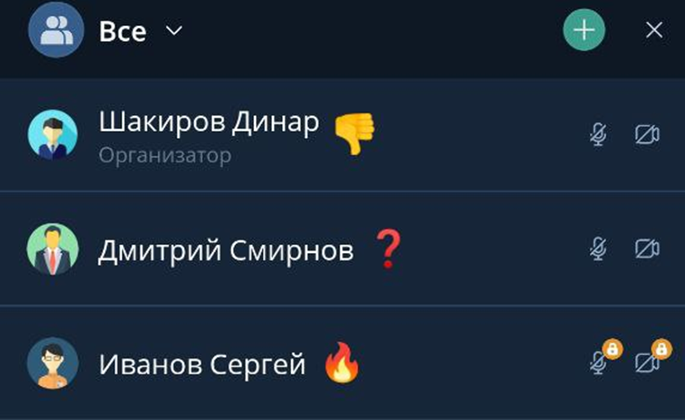 Реакции пользователей