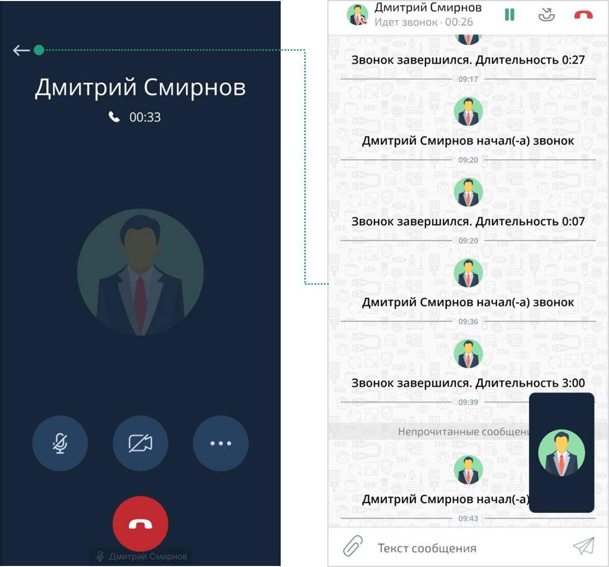 Навигация в чате