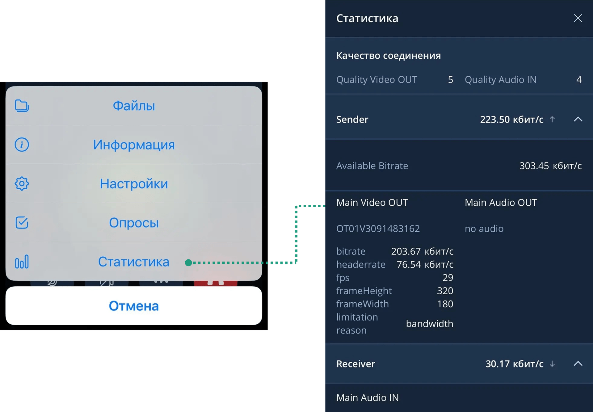 Просмотр статистики мероприятия