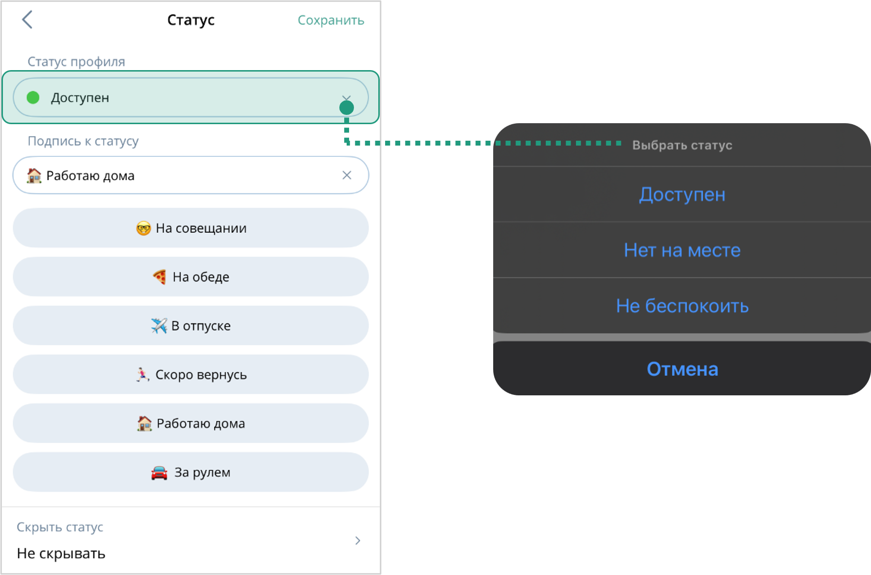 Пользовательский статус