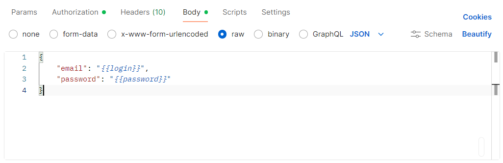Тело запроса