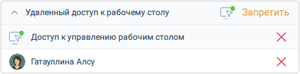 Отмена удалённого доступа со стороны владельца демонстрации