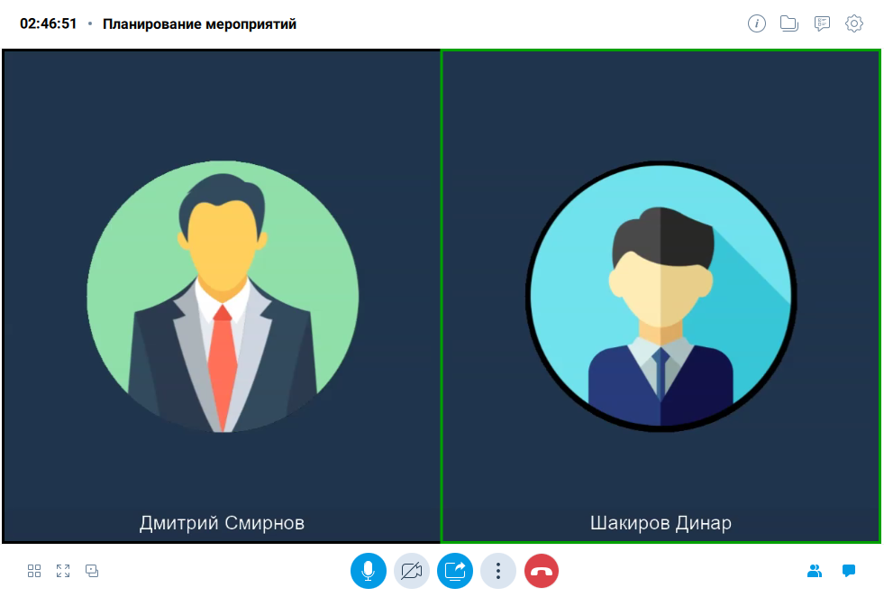 Индикация голосовой активности участника мероприятия