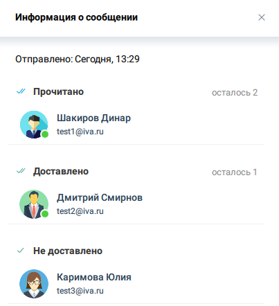 Информация о сообщении