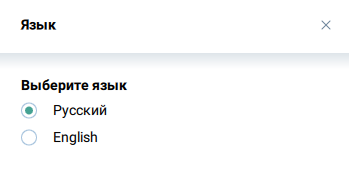 Язык интерфейса Приложения