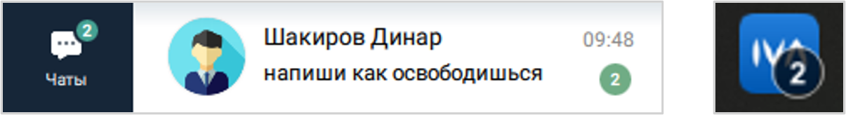 Индикаторы о новых сообщениях в чате