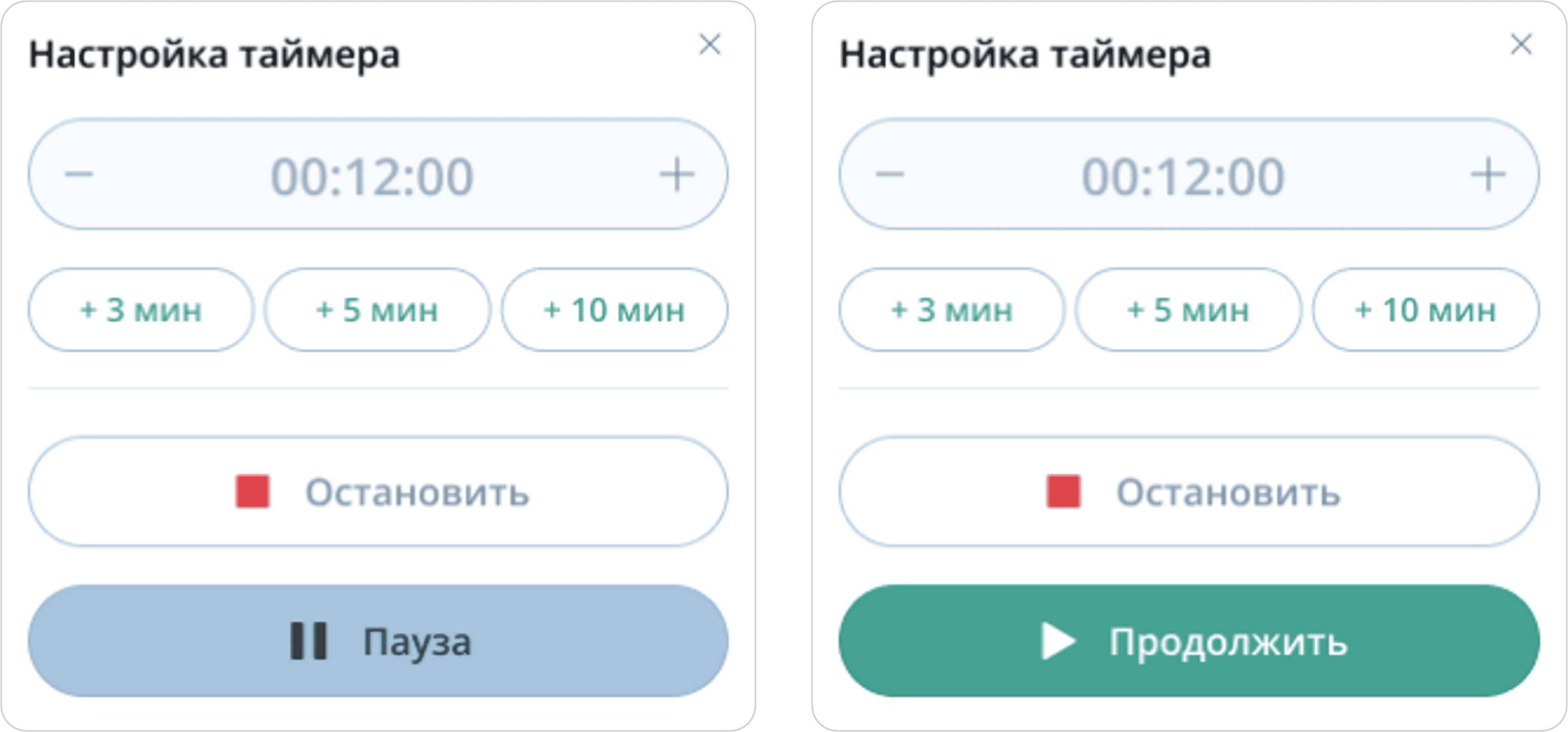 Действия с таймером выступления в мероприятии