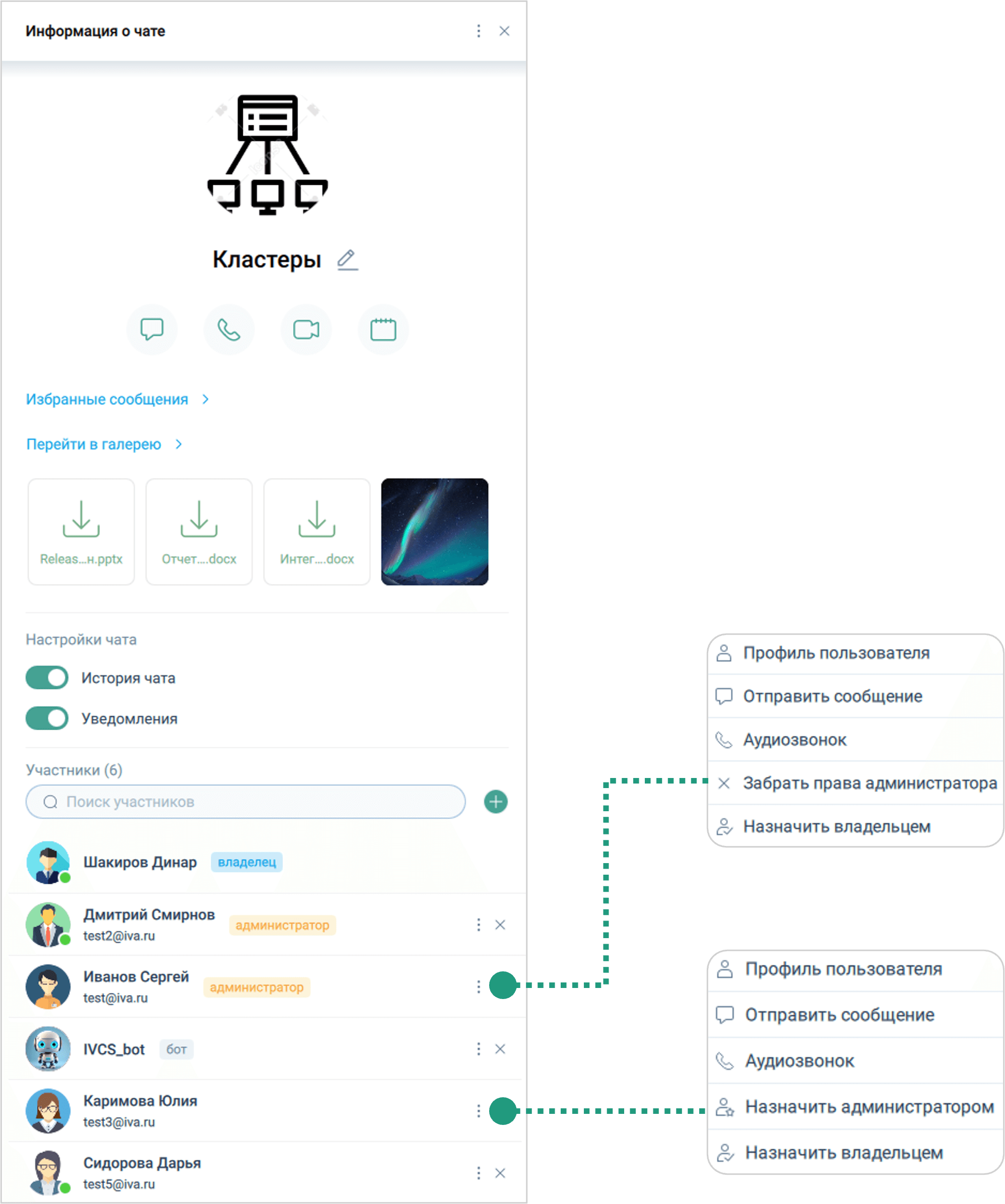 Информация о групповом чате