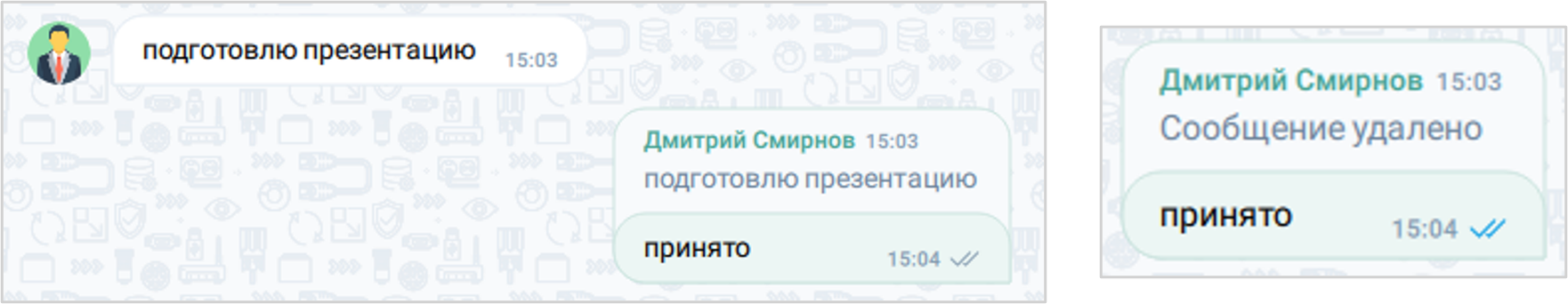 Вид процитированного удаленного сообщения