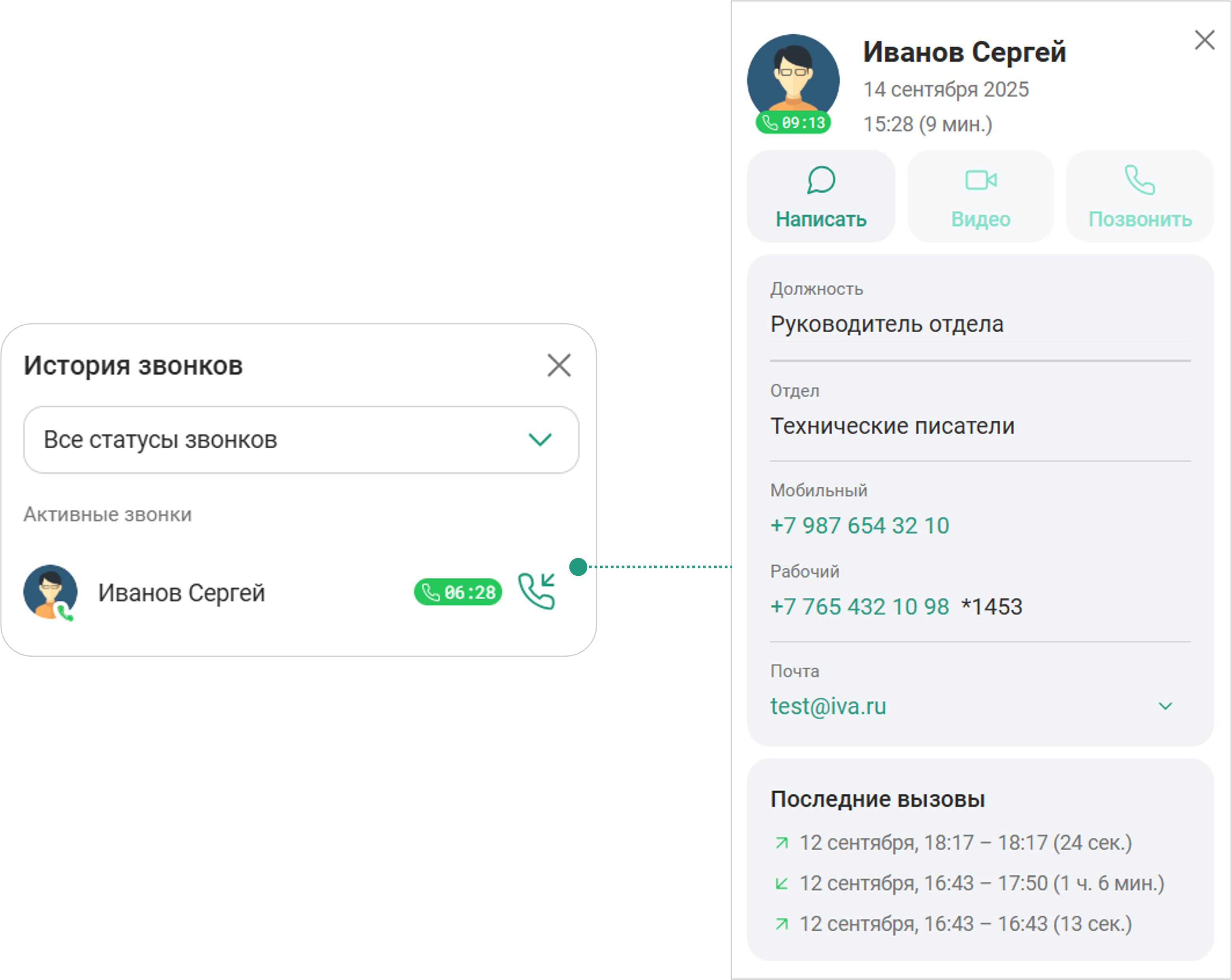 Активный звонок в истории
