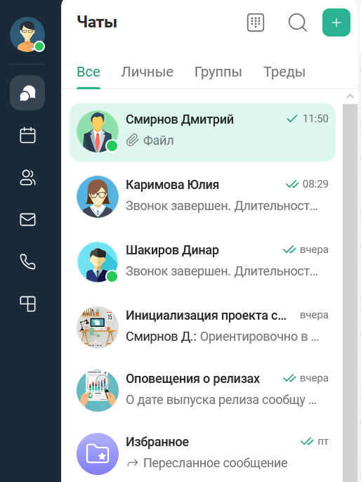 Типы чатов