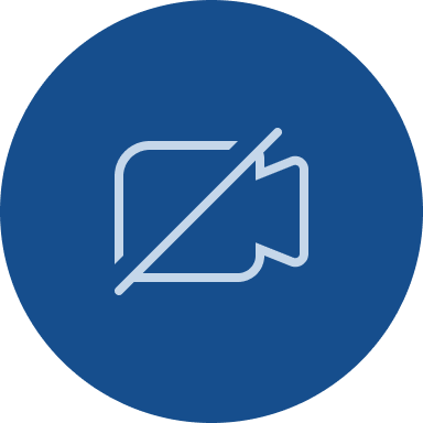 Иконка Камера выключена (видео не транслируется