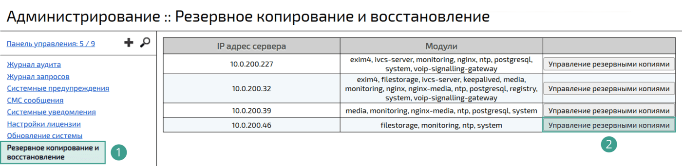 Резервное копирование и восстановление