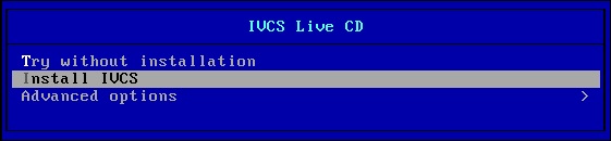 Меню загрузки IVCS Live CD