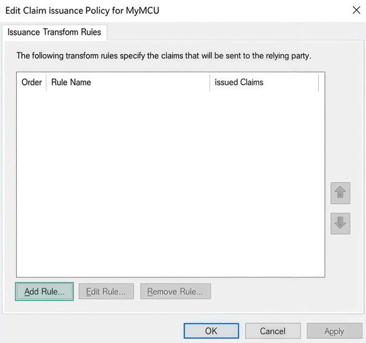 Настройка Claims
