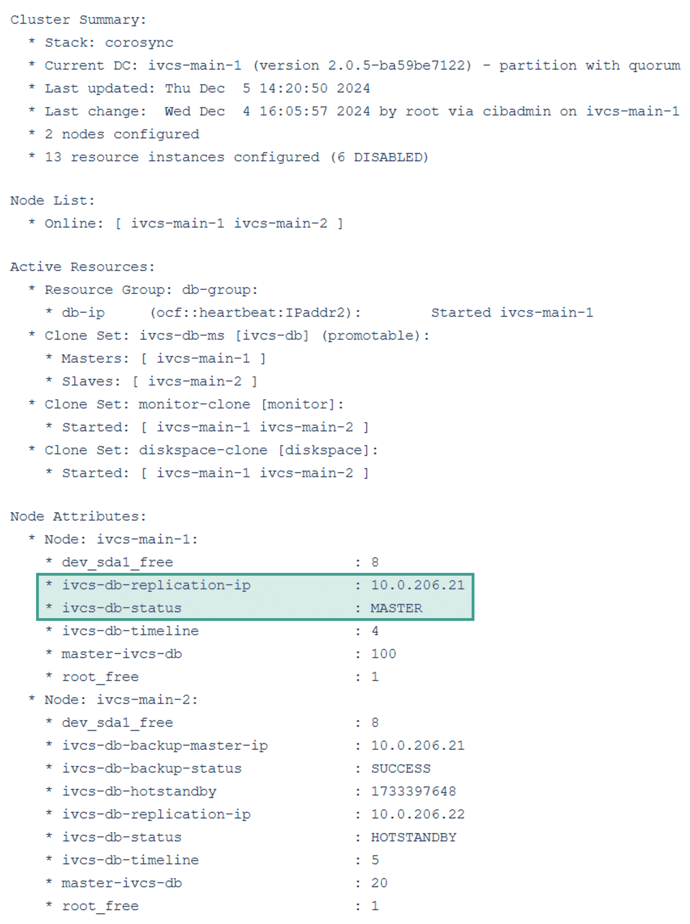 Пример вывода