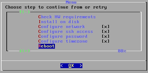 Меню установки Платформы IVA MCU