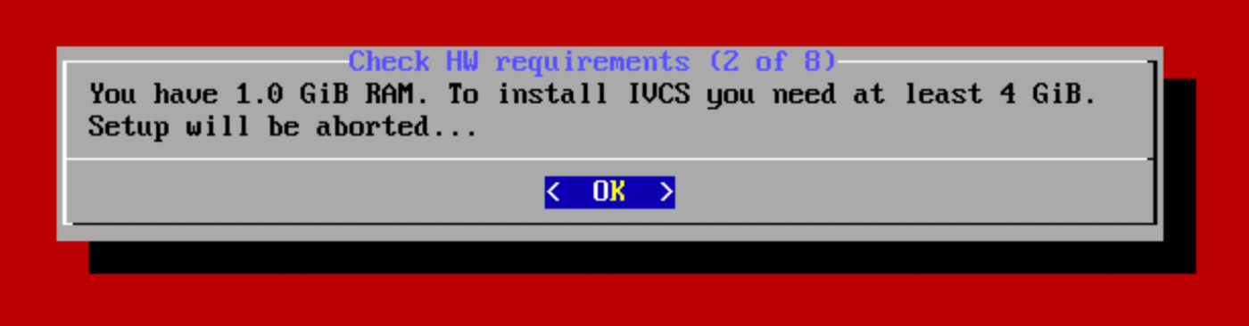 Предупреждение о недостаточном количестве оперативной памяти