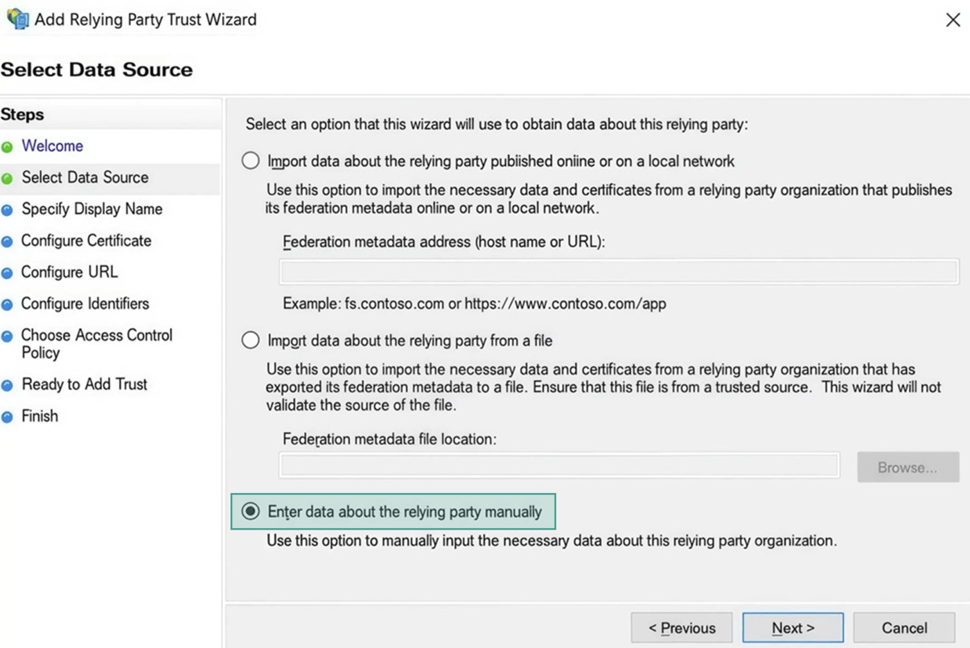 Select Data Source