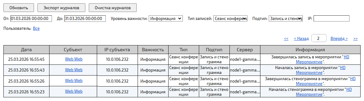 Журнал аудита