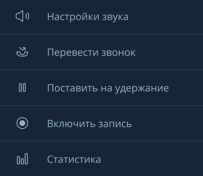 Запуск и остановка записи звонка