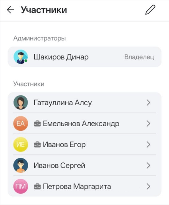 Раздел участники