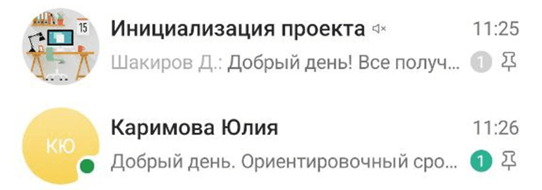 Индикация новых сообщений