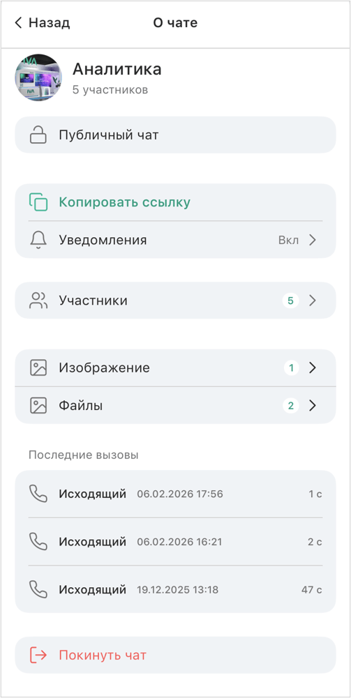 О чате
