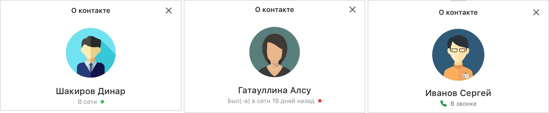 Статусы пользователя