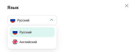 Выбор языка интерфейса