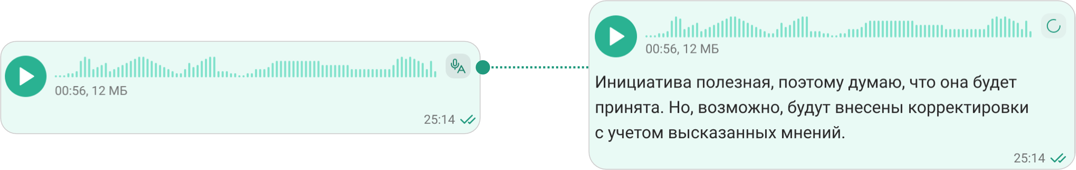 Расшифровка голосового сообщения