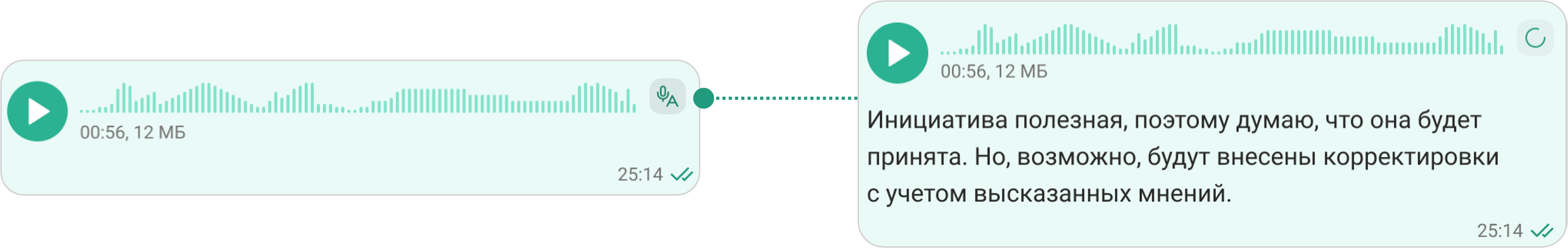 Расшифровка голосового сообщения