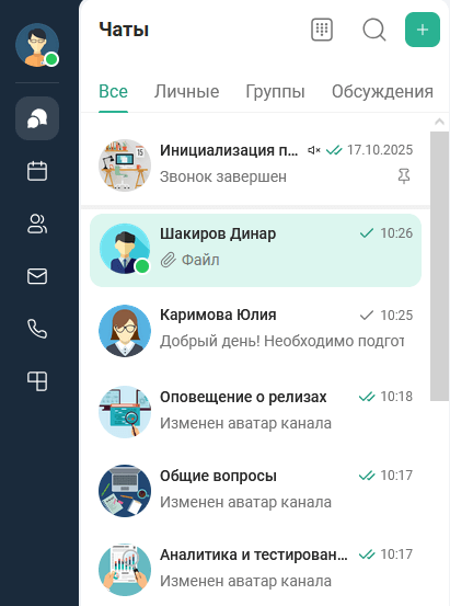 Типы чатов