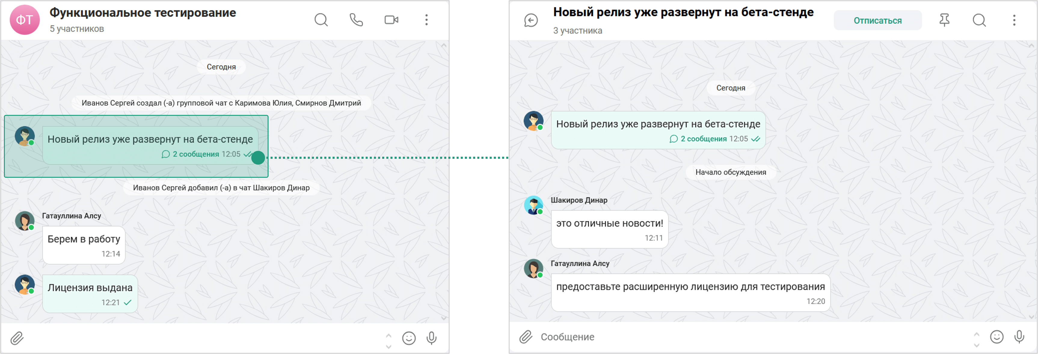 Первое сообщение треда