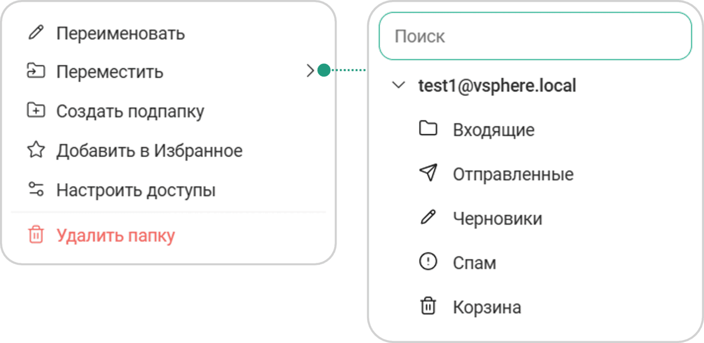 Действия с новой папкой