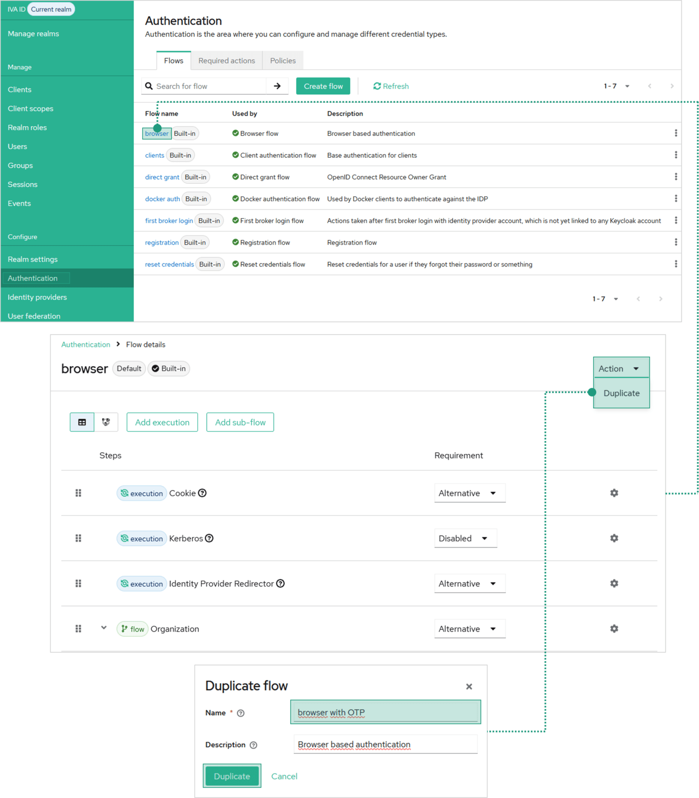 Копировние настройки