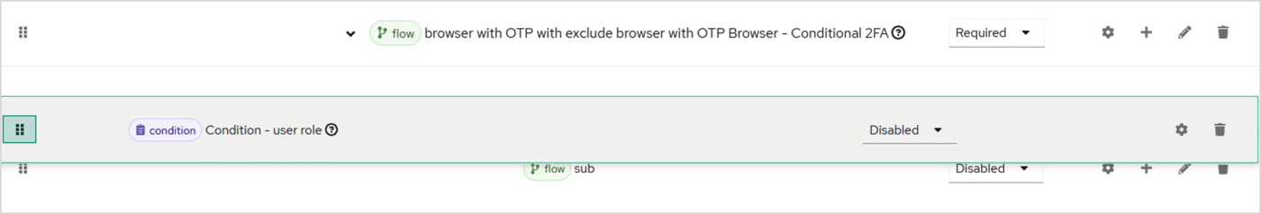 Перемещение условий