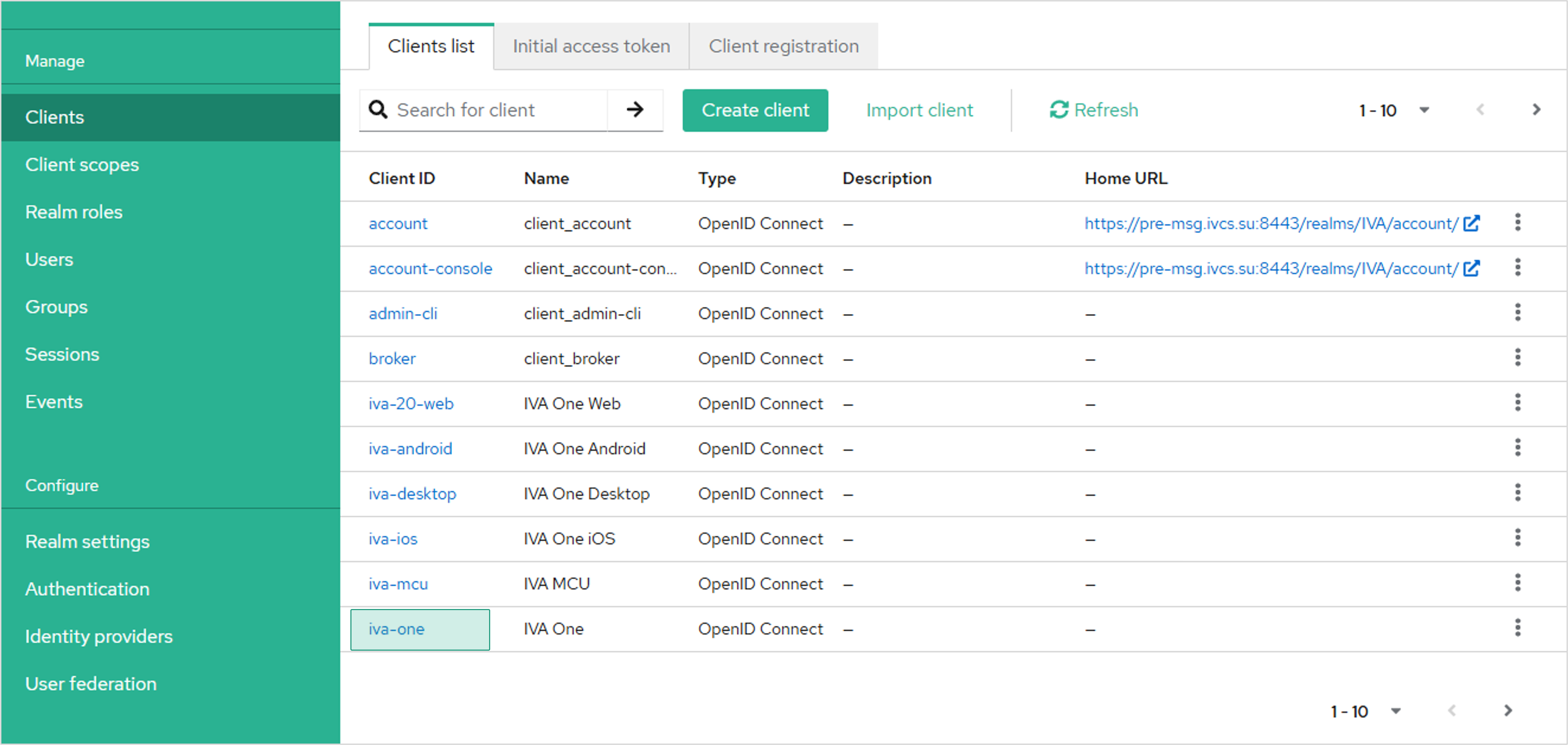 Клиент iva-one