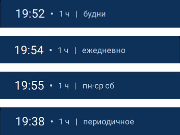 Периодичность меропиятий