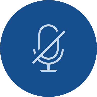 Иконка Микрофон выключен (звук не транслируется)