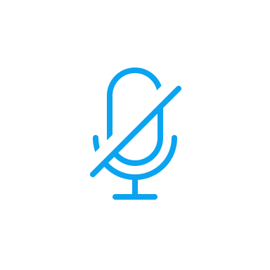 Иконка Микрофон включён (звук не транслируется