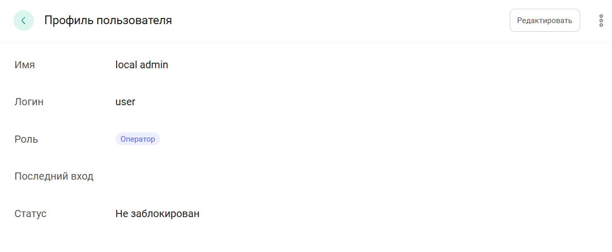 Профиль пользователя