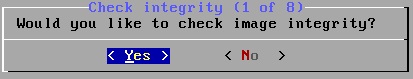 Подтверждение проверки целостности ISO-образа