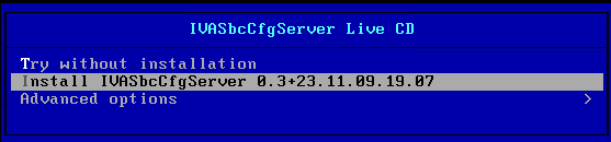 Меню загрузки