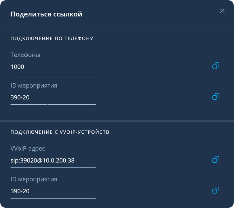 Подключение по телефону и с VVoIP-устройства
