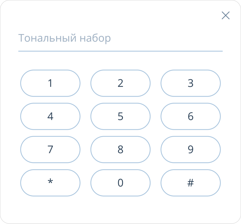 Окно тонального набора
