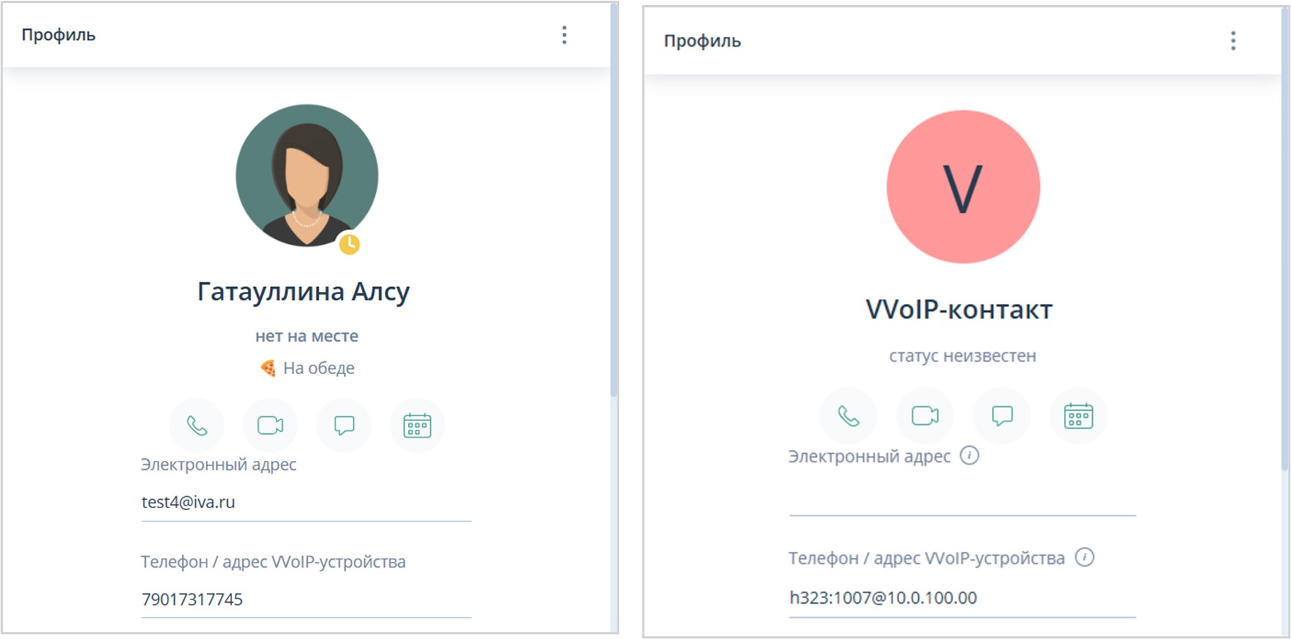 Профиль контакта