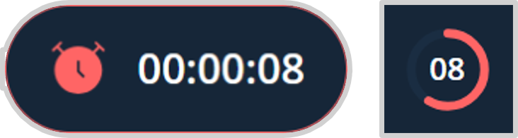 Цветовая индикация контрола таймера выступления